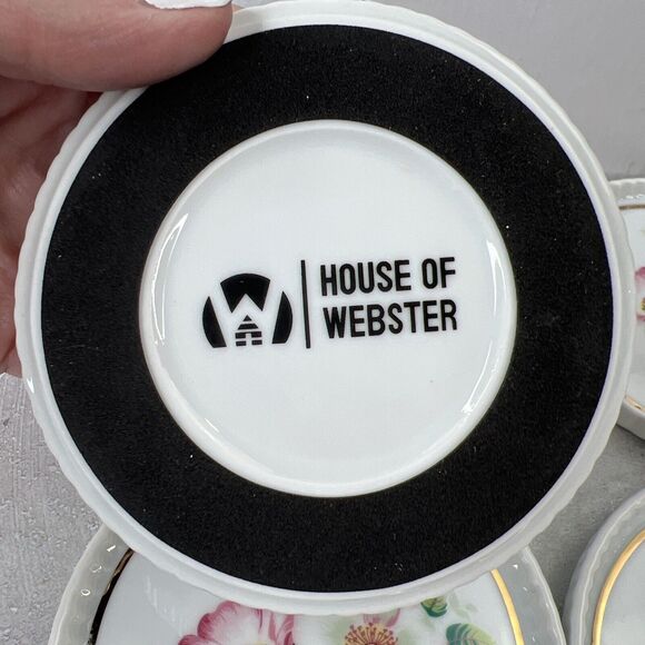 House Of Webster Ceramic Briar Rose Coaster Set 4 Pc - Picture 6 of 9